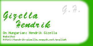 gizella hendrik business card